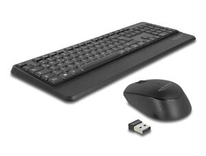 DELOCK USB Tastatur und Maus Set 2,4 GHz kabellos schwarz