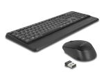 DELOCK USB Tastatur und Maus Set 2,4 GHz kabellos schwarz