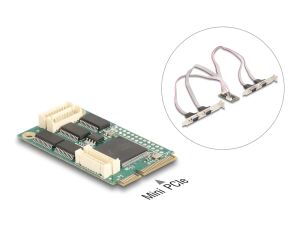 DELOCK Mini PCIe I/O full size 4 x Seriell RS-232