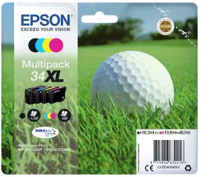 Epson Golf ball 34XL Golfball DURABrite Ultra Multipack 4 Farben Tinte