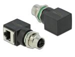 DELOCK Netzwerkadapter M12 8 Pin X-kodiert Bu > RJ45 Bu
