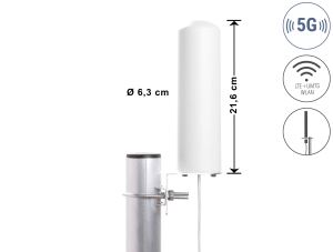 DELOCK 5G LTE Antenne SMA Stecker 3 - 5 dBi starr omnidir ws