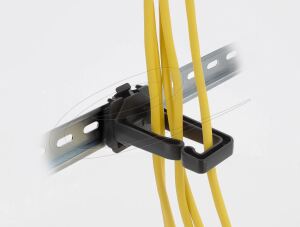 DELOCK Kabelbügel 70 x 24 mm mit Montageplatte schwarz