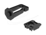 DELOCK Kabelbügel 70 x 24 mm mit Montageplatte schwarz