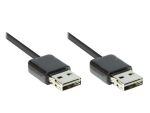 Alcasa 2212-EU030 USB Kabel USB 2.0 3 m USB A Schwarz