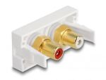 DeLOCK Easy 45 Modul 2 x Cinch Buchse, Farbring rot /...