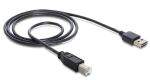 DeLOCK 2m USB 2.0 A - B m/m USB Kabel USB A USB B 0,48 Gbit/s Schwarz