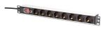Digitus DN-95436 Stromverteilereinheit (PDU) 8 AC-Ausgänge 1U Schwarz, Silber