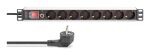 Digitus DN-95436 Stromverteilereinheit (PDU) 8 AC-Ausgänge 1U Schwarz, Silber