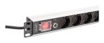 Digitus DN-95436 Stromverteilereinheit (PDU) 8 AC-Ausgänge 1U Schwarz, Silber
