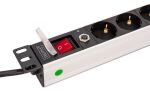 Digitus DN-95436 Stromverteilereinheit (PDU) 8 AC-Ausgänge 1U Schwarz, Silber
