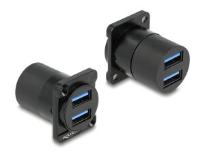 DELOCK D-Typmodul USB 3.2 Gen 1 Typ-A 2xBuchse zu 2xBuchse