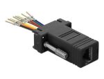 DELOCK D-Sub 9 Pin Stecker zu RJ45 Buchse Montagesatz schw.