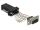 DELOCK D-Sub 9 Pin Stecker zu RJ45 Buchse Montagesatz schw.