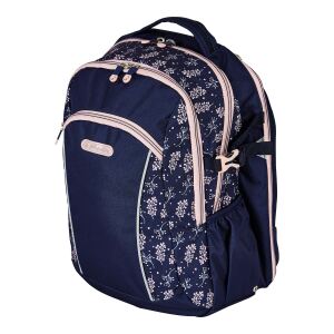 Herlitz Ultimate Blossom Rucksack Schulrucksack Beige, Navy Polyester