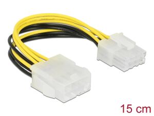 DELOCK Stromkabel EPS 8Pin St/Bu 15cm Verlängerungskabel