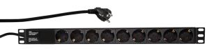 LogiLink PDU9C03 Spannungsschutz Schwarz 9 AC-Ausgänge 230 V 2 m
