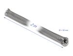 DELOCK Geflechtschlauch mit Reißverschluss 2 m x 50 mm grau