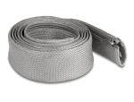 DELOCK Geflechtschlauch mit Reißverschluss 2 m x 50 mm grau