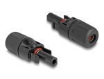 DeLOCK DL4 Solar Steckverbinder für Kabel zum Crimpen, Stecker und Buchse, schwarz 2 Stück