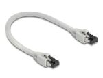 DELOCK RJ45 Netzwerkkabel Cat.8.1S/FTP 0,25m bis 40Gbps Grau