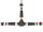 DeLOCK Kabelverbinder T-Form für Außenbereich 2 Pin, IP68 wasserdicht, schraubbar, Kabeldurchmesser 4,5 - 7,5 mm schwarz