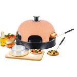 Emerio PO-115984 Pizzamacher/Ofen 6 Pizza/Pizzen 1200 W Schwarz, Orange