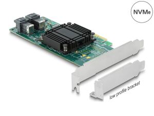 DeLOCK PCI Express x8 Karte zu 2 x intern SFF-8643 NVMe - Low Profile Formfaktor