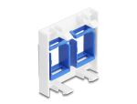 DELOCK Easy 45 Modul 2x Keystone Halterungen 45x45 mm ws/bl