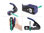 DeLOCK Crimpzange für 8P/ RJ45 Modularstecker mit Klinge und Abisolierer (Easy-Connect)