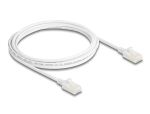 DeLOCK RJ45 Netzwerkkabel Cat.6A Stecker zu Stecker mit robuster Rastnase Industrietauglich U/UTP Slim 2 m weiß
