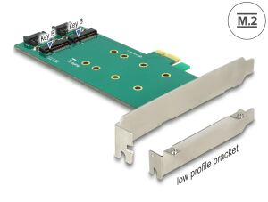 DELOCK PCI Expr Card 2x M.2 Key B Slot +2x SATA III 7pin