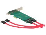 DELOCK PCI Expr Card 2x M.2 Key B Slot +2x SATA III 7pin