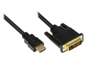 Alcasa 1m HDMI/DVI-D Schwarz