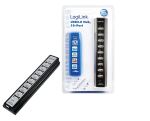 LogiLink UA0096 Schnittstellen-Hub 480 Mbit/s Schwarz