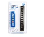LogiLink UA0096 Schnittstellen-Hub 480 Mbit/s Schwarz