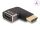 DeLOCK HDMI Adapter Stecker zu Buchse 90° links gewinkelt 8K 60 Hz grau Metall