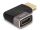 DeLOCK HDMI Adapter Stecker zu Buchse 90° links gewinkelt 8K 60 Hz grau Metall