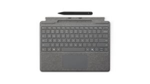 Microsoft Surface Pro Keyboard with Slim Pen for Business QWERTY Englisch Microsoft Cover port Platin