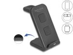 DELOCK Wireless Charger 3 in 1 mit 2 Ladespulen 5W/5W/15W