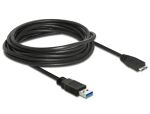 DELOCK USB Kabel USB3.0 A -> Micro-B St/St 5.00m schwarz
