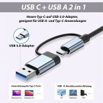 Inca IUTP-7T Schnittstellen-Hub USB 3.2 Gen 1 (3.1 Gen 1) Type-A + Type-C 5000 Mbit/s Grau