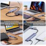 Inca IUTP-7T Schnittstellen-Hub USB 3.2 Gen 1 (3.1 Gen 1) Type-A + Type-C 5000 Mbit/s Grau