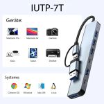 Inca IUTP-7T Schnittstellen-Hub USB 3.2 Gen 1 (3.1 Gen 1) Type-A + Type-C 5000 Mbit/s Grau