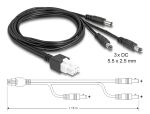 DELOCK Kabel Mini-Fit 4,2mm 6 Pin St > 3x DC 5,5x2,5mm...