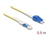 DeLOCK LWL Kabel CS Stecker zu LC Duplex UPC Singlemode G657A2 / OS2 Uniboot 1 m