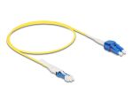 DeLOCK LWL Kabel CS Stecker zu LC Duplex UPC Singlemode G657A2 / OS2 Uniboot 1 m