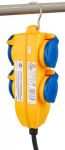Brennenstuhl 1169200010 Verlängerungskabel 5 m 4 AC-Ausgänge Draußen Blau, Gelb