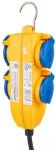 Brennenstuhl 1169200010 Verlängerungskabel 5 m 4 AC-Ausgänge Draußen Blau, Gelb