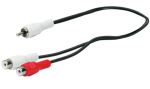 Schwaiger Cinch Y-Adapter 1xSte 2xBu 0,2m Schwarz